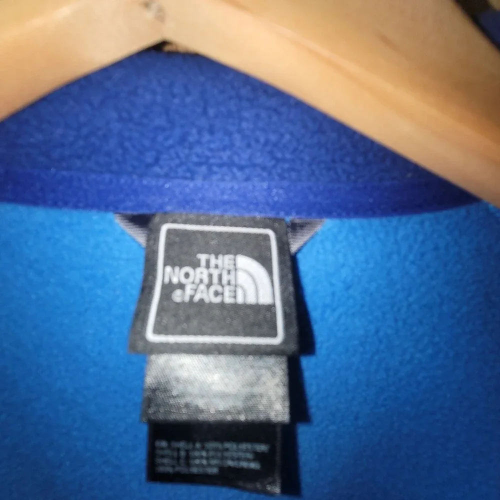 The North Face Mens Large Blue Fleece Gorpcore Outerwear Hiking Camping Retro